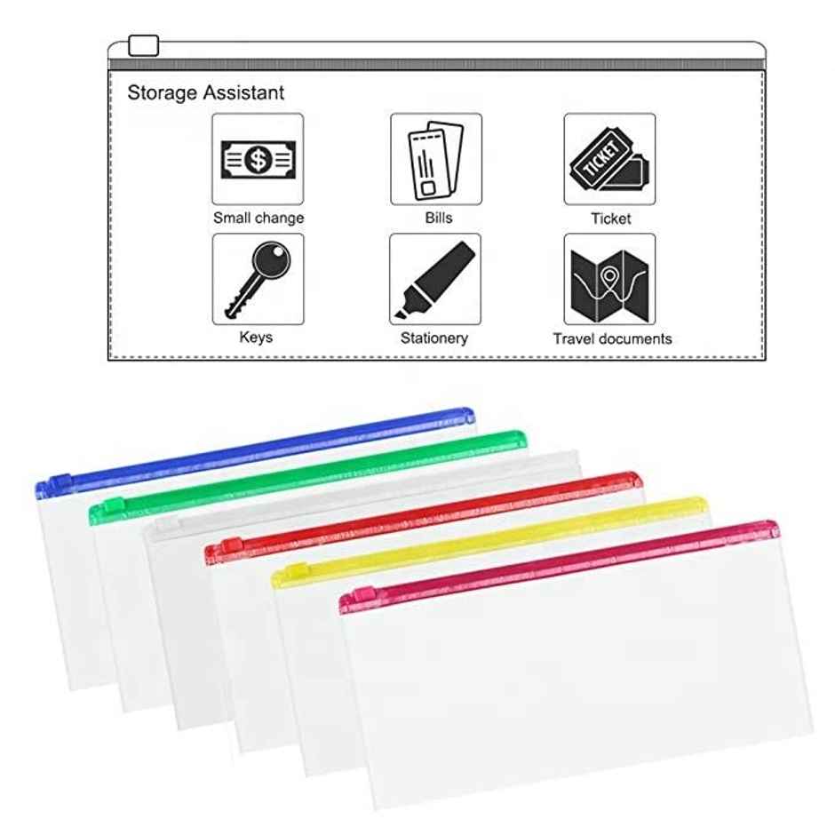 Paperbees Transparent Waterproof Stationery Clear Pvc Zipper Pencil Pouch