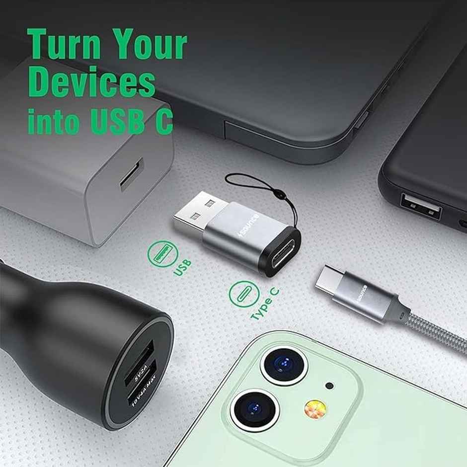 Sounce Usb 3.0 Otg To Usb Type C Adapter Portable Peripherals High-Speed Data Transfer | Grey