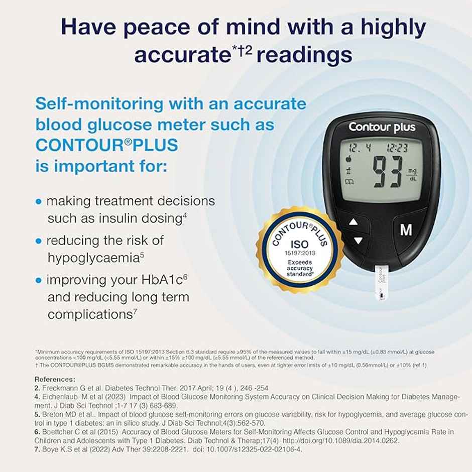 Contour Plus Blood Glucometer with 25 Free Test Strip