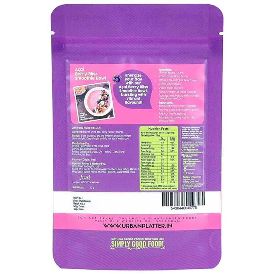 Urban Platter Freeze-Dried Acai Berry Powder