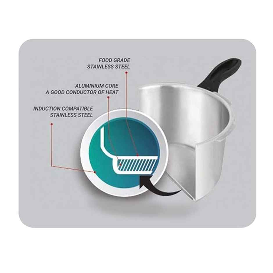Pigeon Special and 2 L, 3 L, 5 L Outer Lid Induction Bottom Pressure Cooker | Stainless Steel
