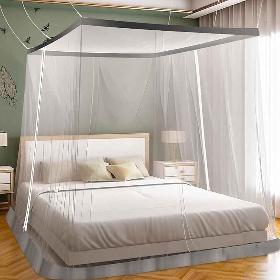 Lifekrafts Premium Polyester Mosquito Net , Color: White.
