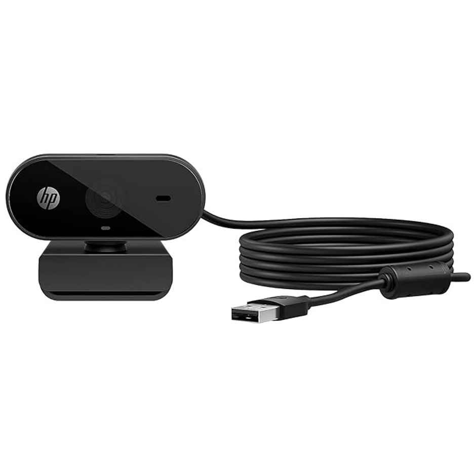 HP 320 FHD Webcam 1080 Full HD 30 fps - Plug and Play Setup| 53X26 AA - Black