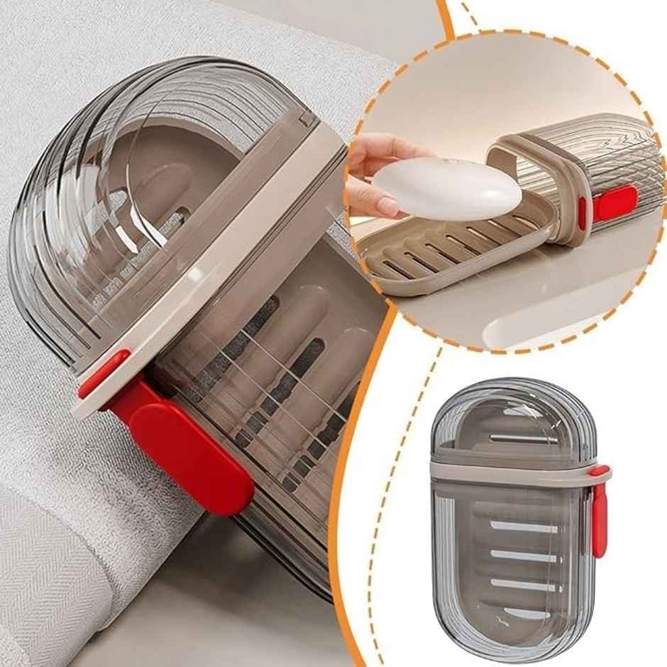 Bronson Professional Transparent Waterproof Portable Soap Dish Container