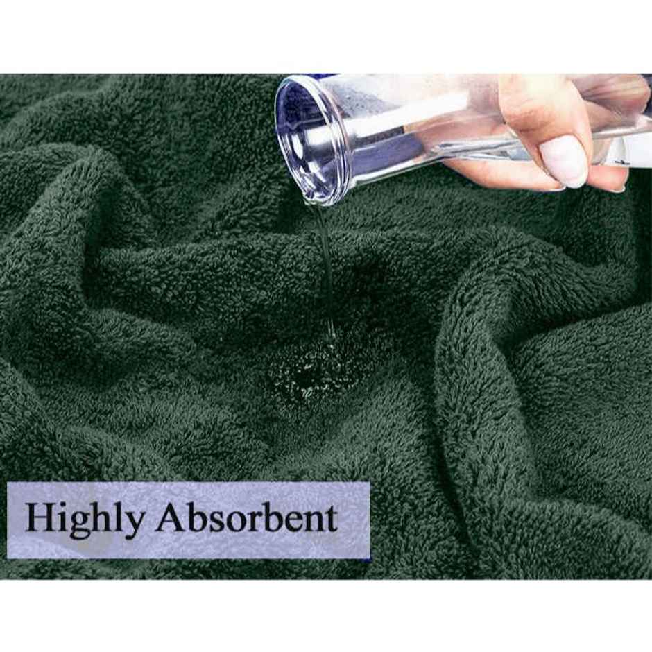 BAY6 100% Cotton Hand Towels - 60 cm x 40 cm | 500 GSM - Olive Green - Set of 2