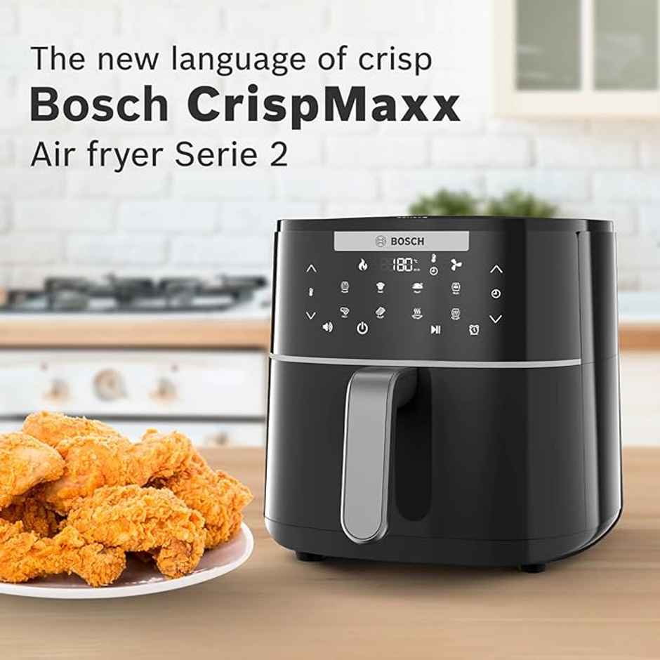 Bosch Cripsmaxx Air Fryer 4L | Touch Panel, Smart Integrated System | MAF240B0IN