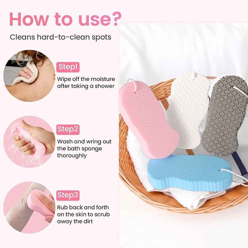Perpetual Mart Makeup Dead Skin Remover Sponge | Face & Body Scrubber | For Men & Women