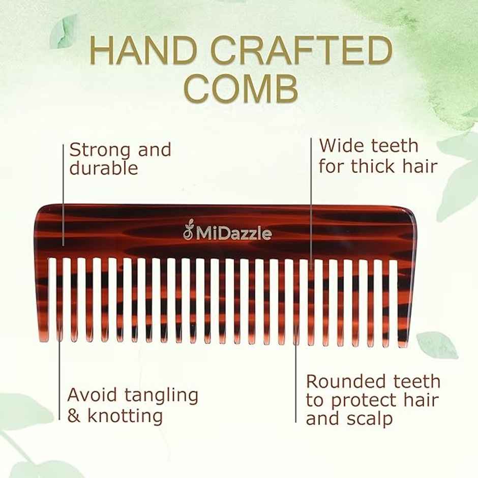 Midazzle Handmade/HandCrafted Shampoo Comb 70 | MIHC2216