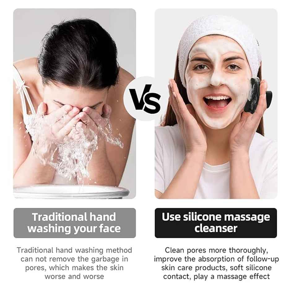 Beautiliss Silicone Face Scrubber For Soft Exfoliating Cleansing And Massaging Tool