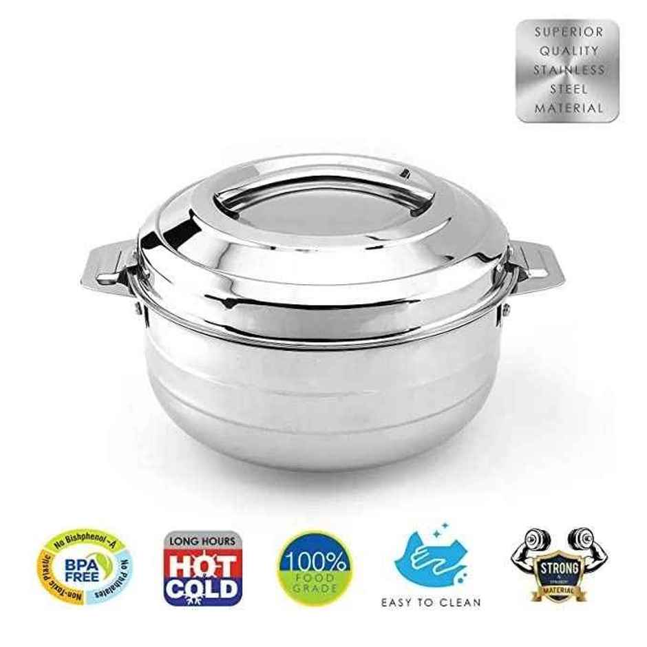 Cello Lumina Stainless Steel Casserole, 1500ml