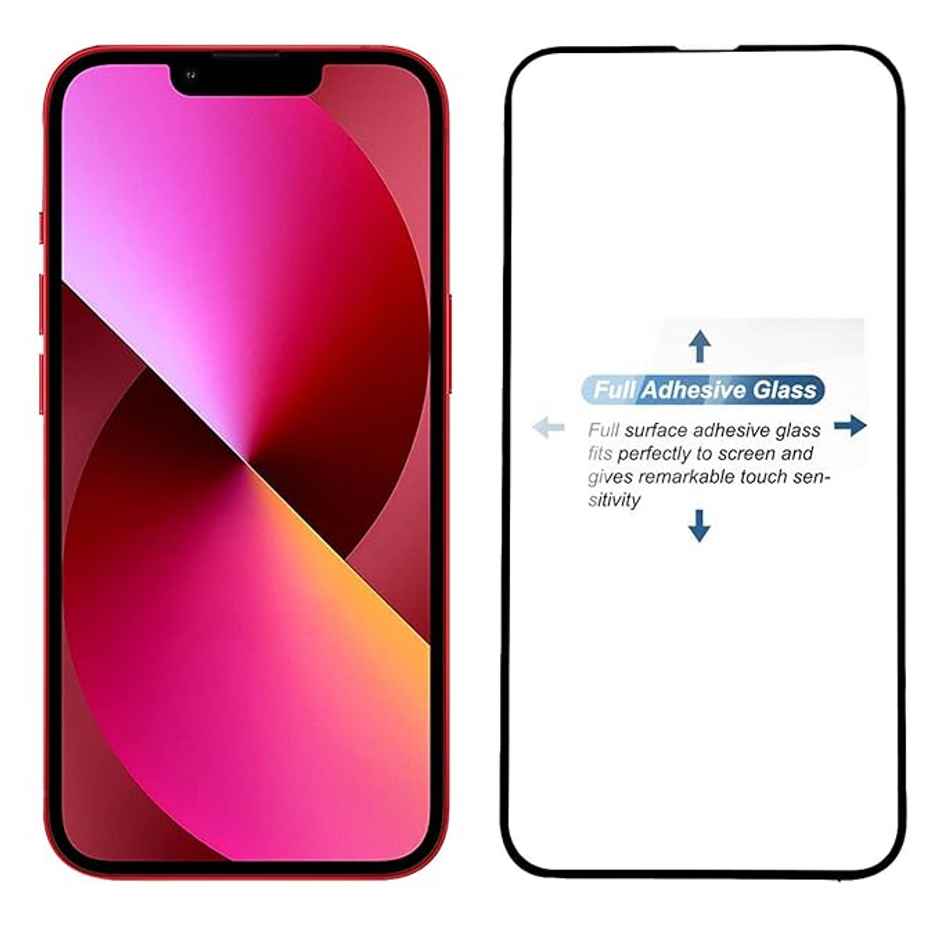 Techvor Tempered Glass for iPhone 13, 13 Pro, and 14 With Easy Installation Kit for Smartphone