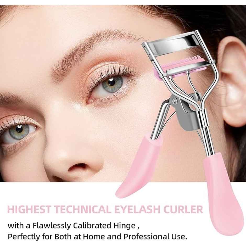 Rhe Cosmetics Professional Eyelash Curler For Turning Headup Girl - Baby Pink
