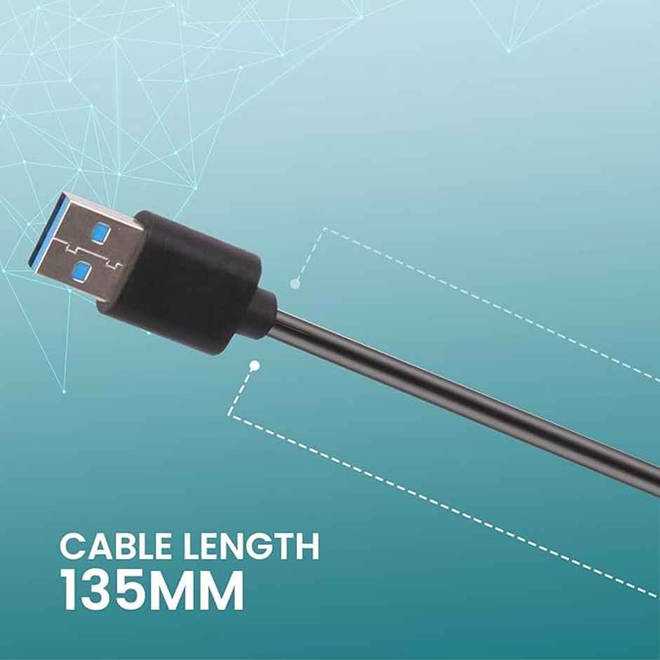 Zebronics Ute101 Usb To Rj45 Ethernet Lan Adapter, Up To 1000 Mbps, For Windows/Mac/Linux - Black