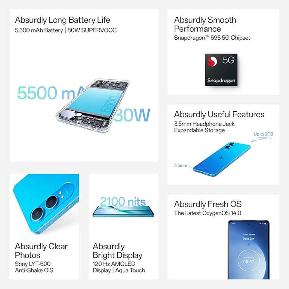 OnePlus Nord Ce4 Lite 5G | 8GB | 128GB | Super Silver