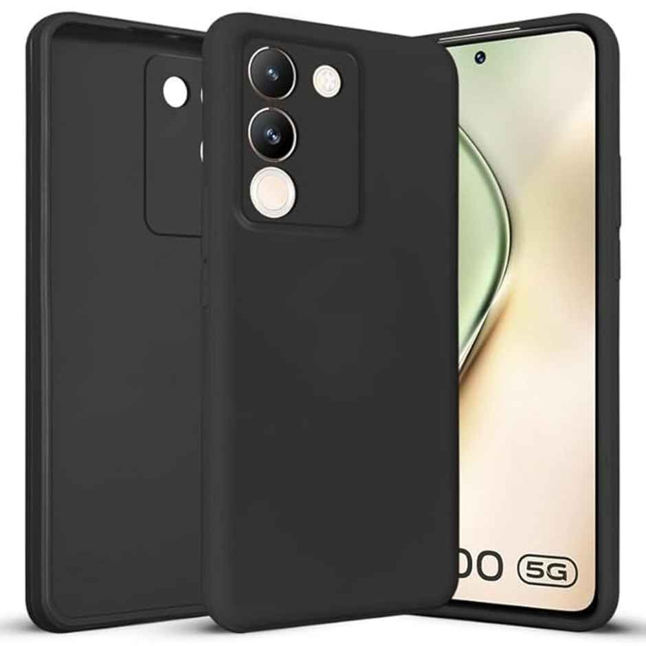 Kwine Case Vivo Y200 5G Back Cover - Black Bordered Transparent Case