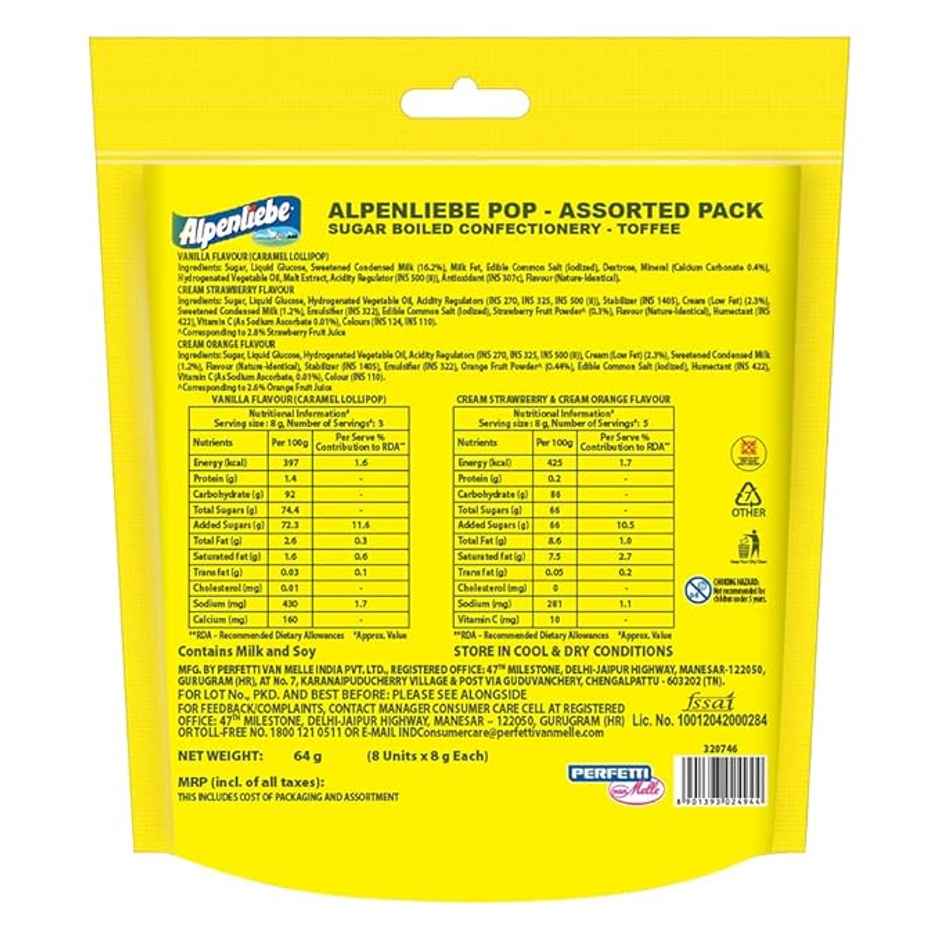 Alpenliebe Pop Assorted Flavours Lollipop