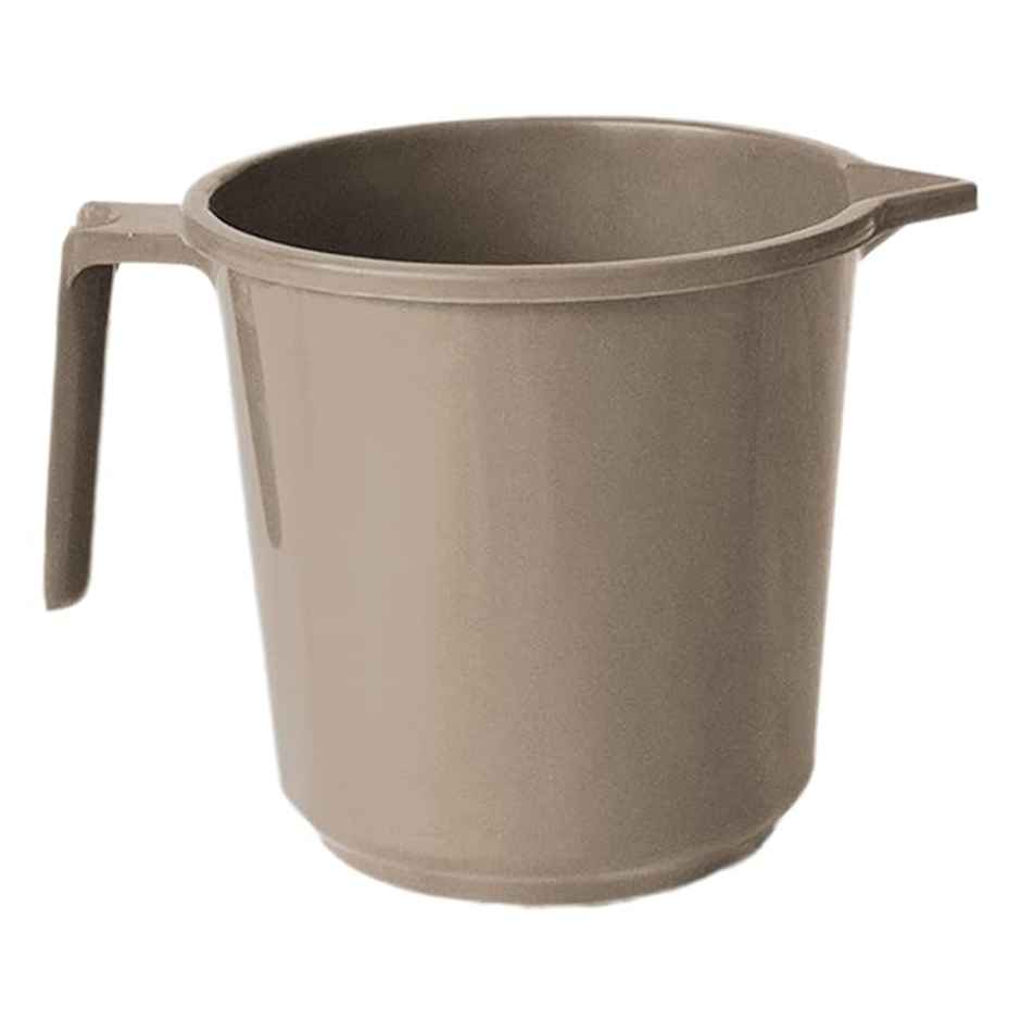 Kuber Industries Plastic Mug for Bathroom|Toilet|Washroom|1.5 L|Pack of 2|Beige