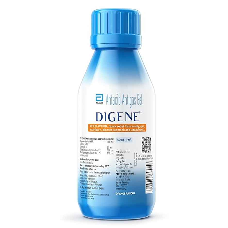Digene Orange Flavour Sugar Free Gel 