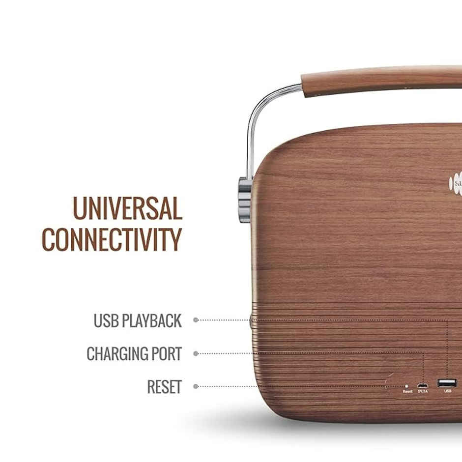 Saregama Carvaan Hindi, Portable Music Player, 5000 Preloaded Songs - Oak Wood Brown