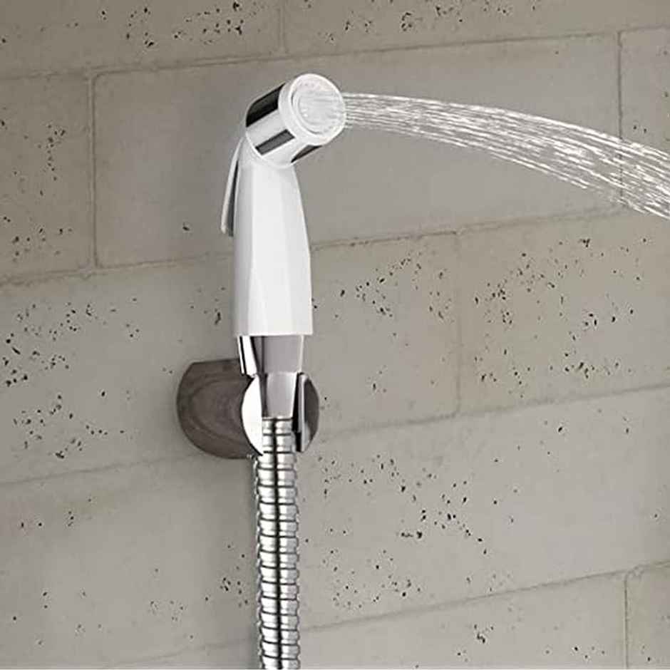 Kohler 12925in-cp Complementary Basic Health Faucet With White Metal Hose and Holder, Chrome Finish