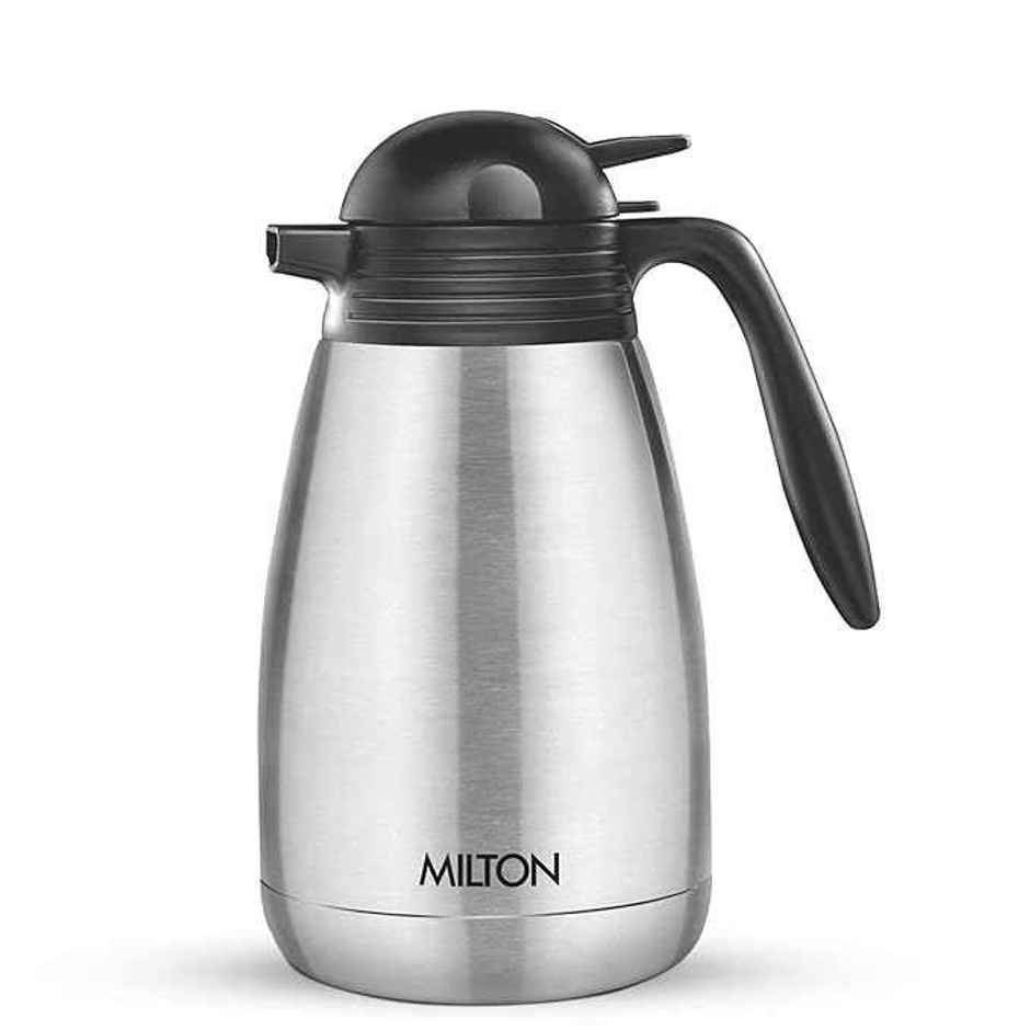 Milton Thermosteel Carafe 24 Hours Hot Or Cold Tea/Coffee Pot, 1500 ml, Silver, Stainless Steel