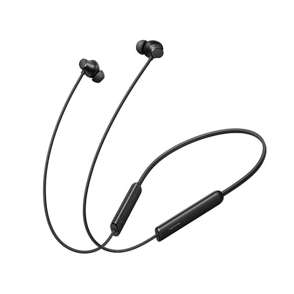 realme Buds Wireless 5 Lite in ear Bluetooth Neckband with 12.4 mm Dynamic Bass Boost | Void Black
