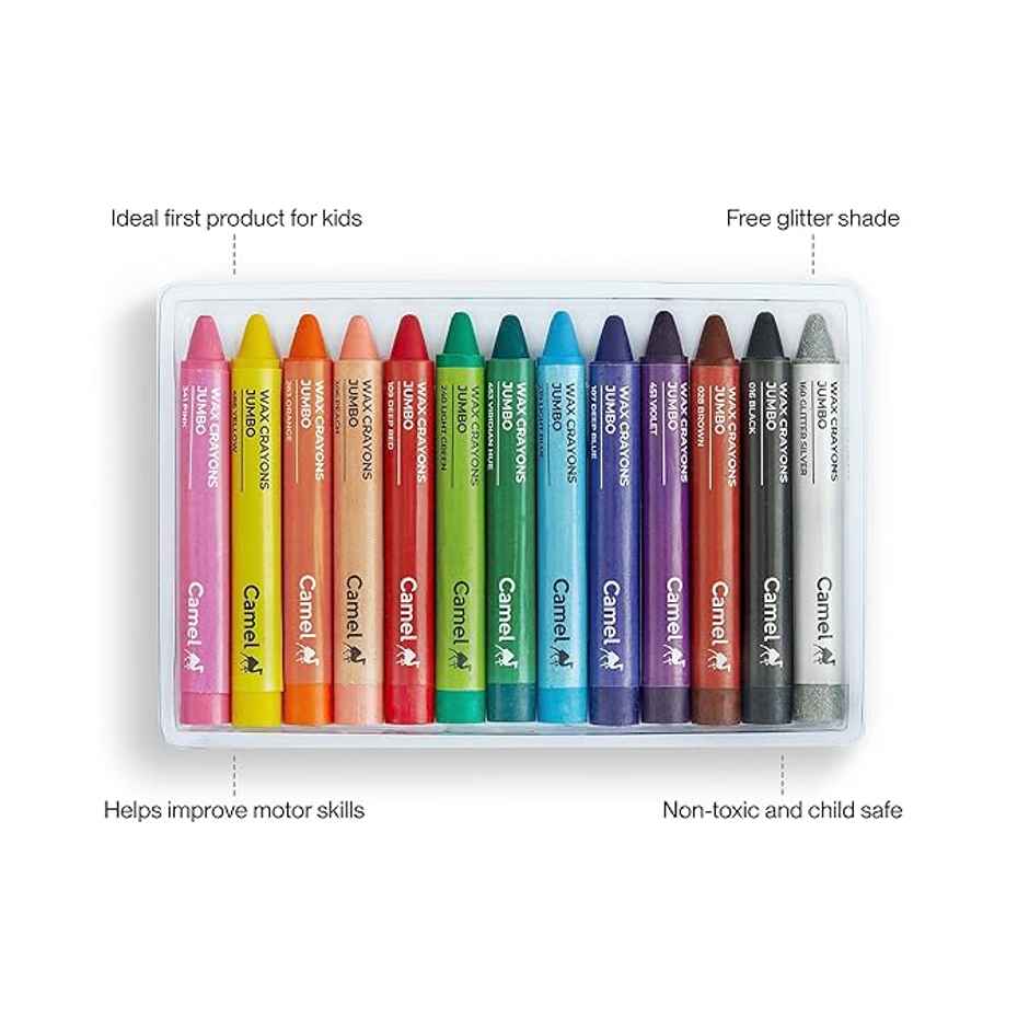 Camel Wax Crayons Jumbo 13 Shades