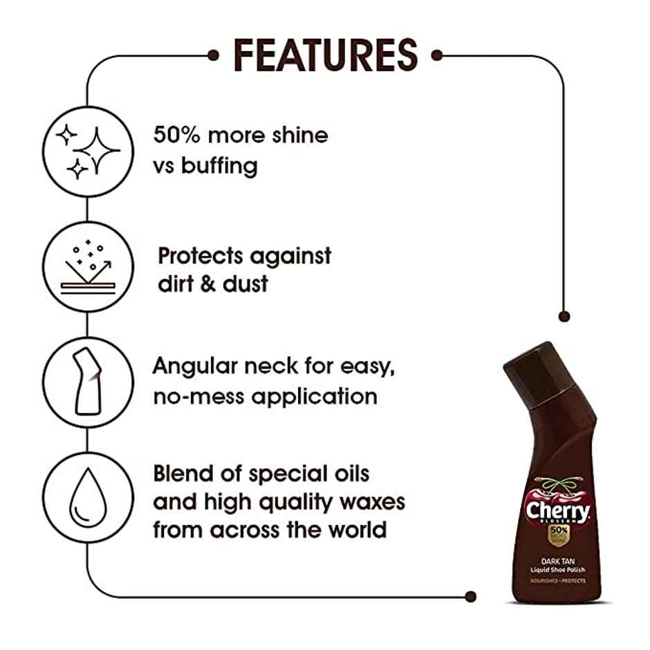 Cherry Blossom Dark Tan Shoe Polish Liquid Shoe Polish