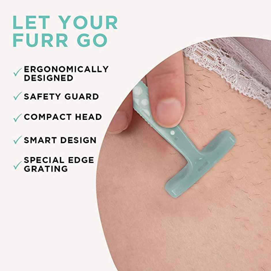 FURR By Pee Safe Bikini Line Trimming Razor | Safe & Precise Shaving for Sensitive Skin Combo