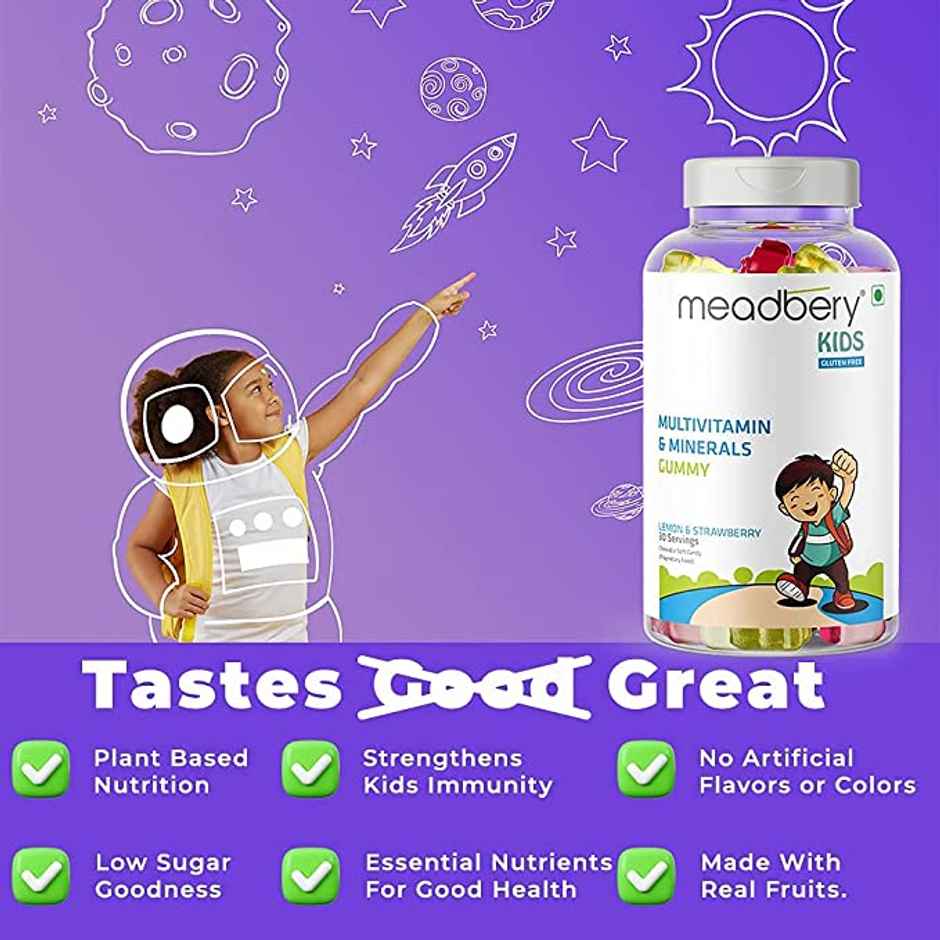 Meadbery Multivitamin And Mineral Gummy For Kids Immunity