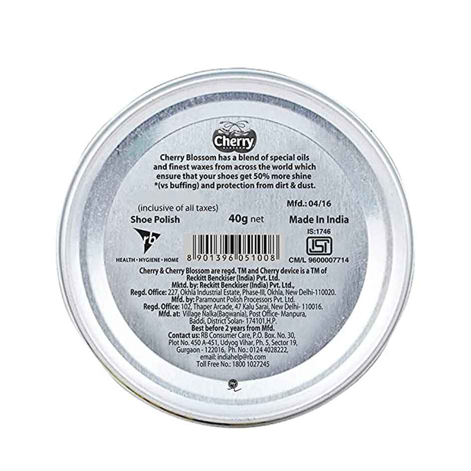 Cherry Blossom Black Wax Shoe Polish Leather Shoe Shiner Combo