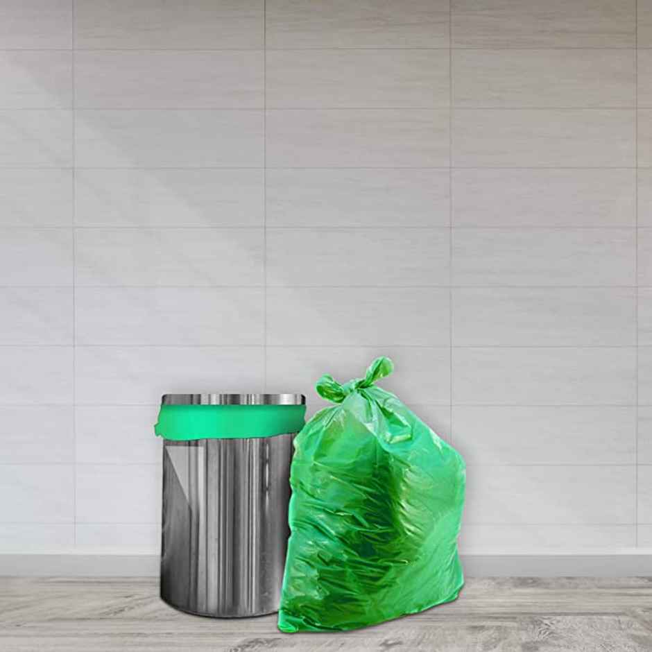 Earthmate Green Leaf Compostable Garbage Bags - Green Small | 17 x 19 Inch