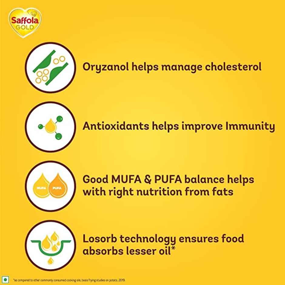 Saffola Gold Oil, Power of 3, Pouch Combo