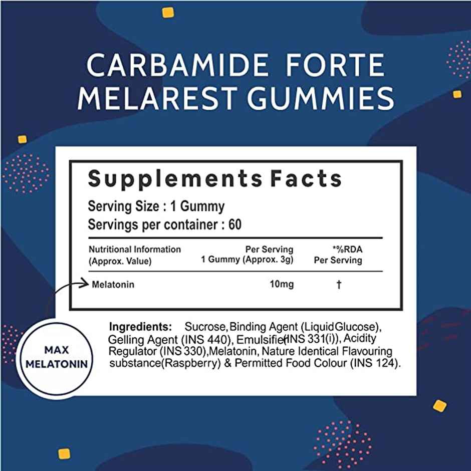 Carbamide Forte Melatonin 10mg Gummies 60 Veg Gummies