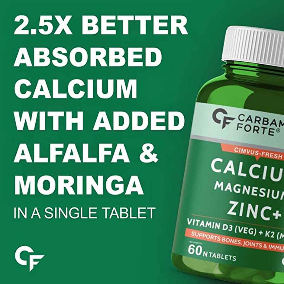 Carbamide Forte Calcium 1200mg With MagnesiumZinc Vitamin D K2 & B12