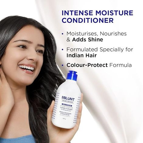 BBlunt Intense Moisture Conditioner With Vitamin E & Jojoba For Dry & Frizzy Hair