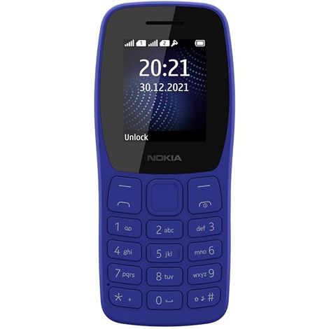 Nokia 105 Classic Single Sim | 1.7" Display | 800 mAh Battery | Blue
