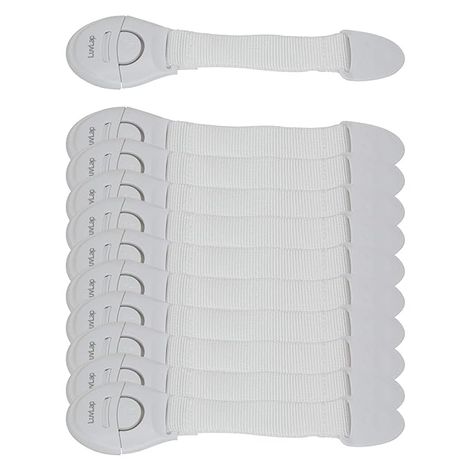 LuvLap Baby Safety Furniture Locks | Pack of 10 | Adjustable and Flexible with 3M Adhesive
