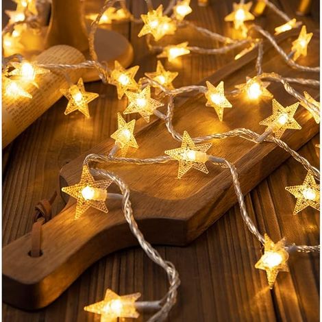 Desidiya Decorative Led String Lights With 20 Stars - 4 Meters, Starry Night - Warm White