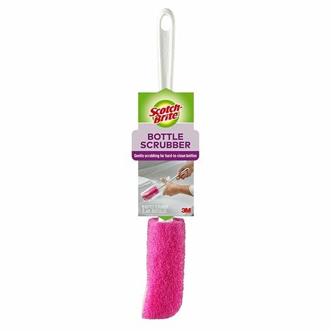 Scotch-Brite Plastic Bottle Cleaner Brush | Pink and White
