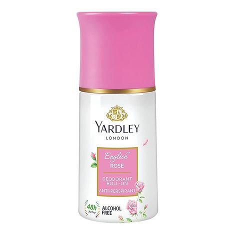 Yardley London English Rose Anti-Perspirant Roll-On With 48-Hour Active Sweat Protection For Women