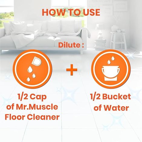 Mr. Muscle Lemon Citrus Sparkling Floor Cleaner Liquid