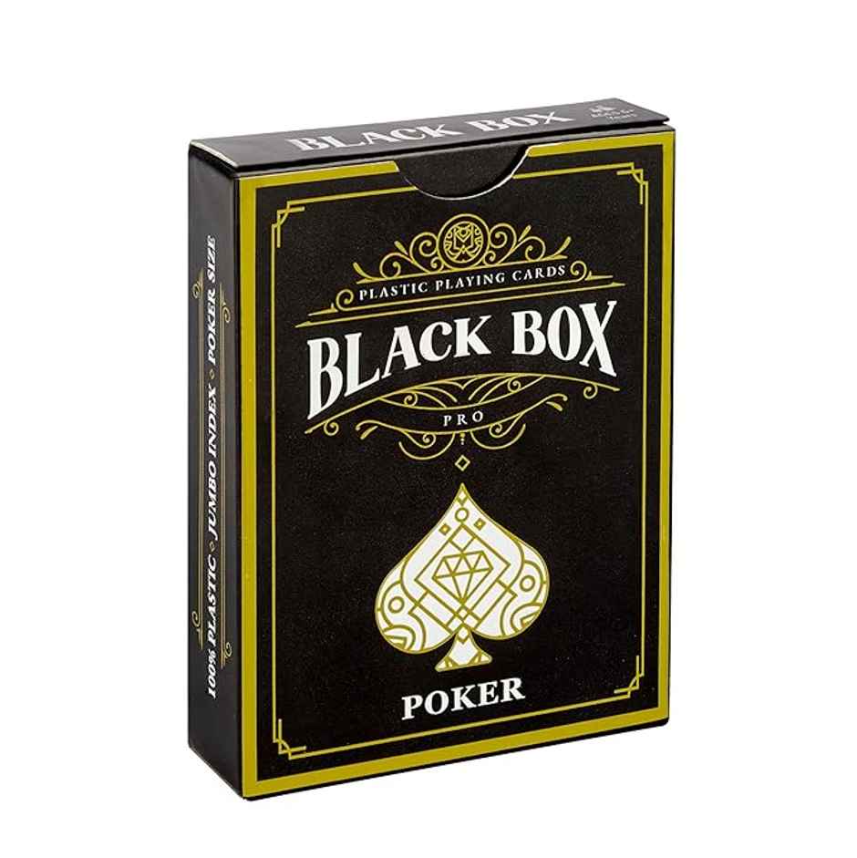 Parkson Cartamundi Pro Poker size Plastic Playing Cards | Black Box