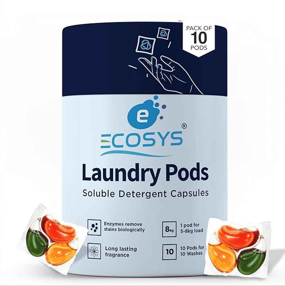 Ecosys Laundry Pods with Bioenzymes | Softener & Long Lasting Aroma
