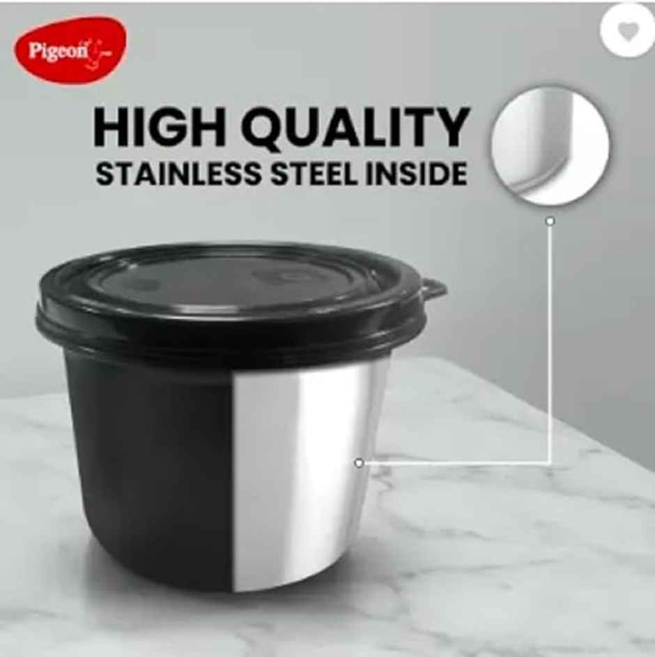 Pigeon Heat and Treat Lunch Box | Pack Of 4 | Black