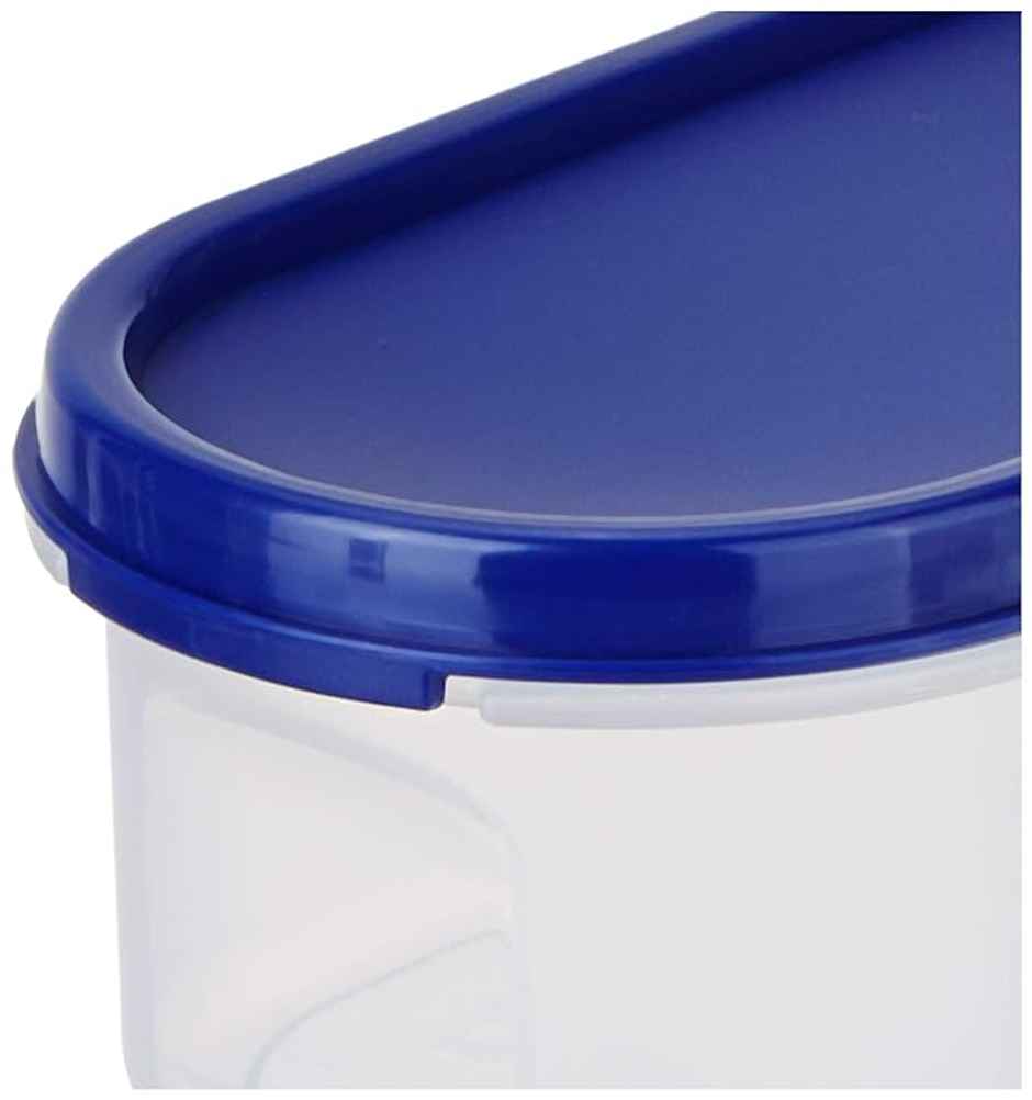 Mahaware Modular Space Saver Oval Container 600ml (Set of 4) (Blue)