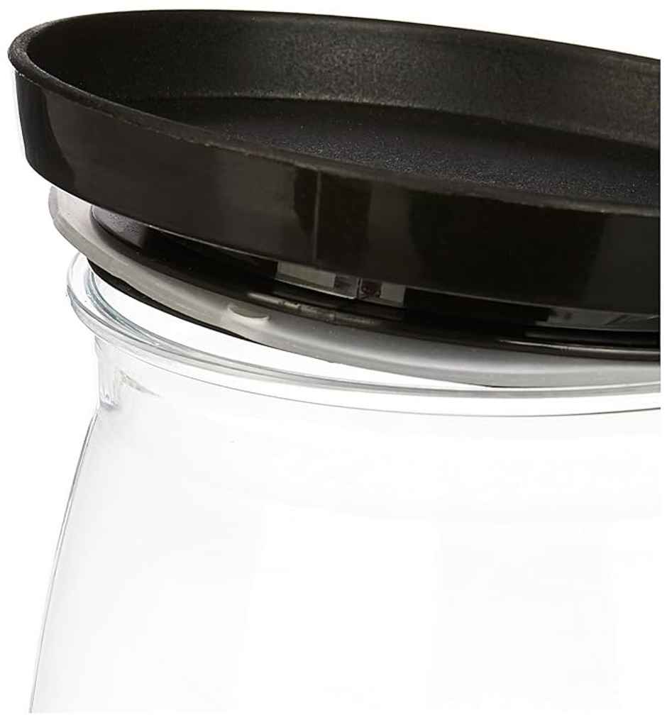 Tex-Ro Plastic Round Push Grocery Container For Kitchen Organizer