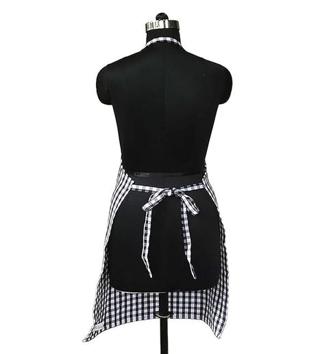 Lushomes Cooking Apron - Black Checks | Adjustable
