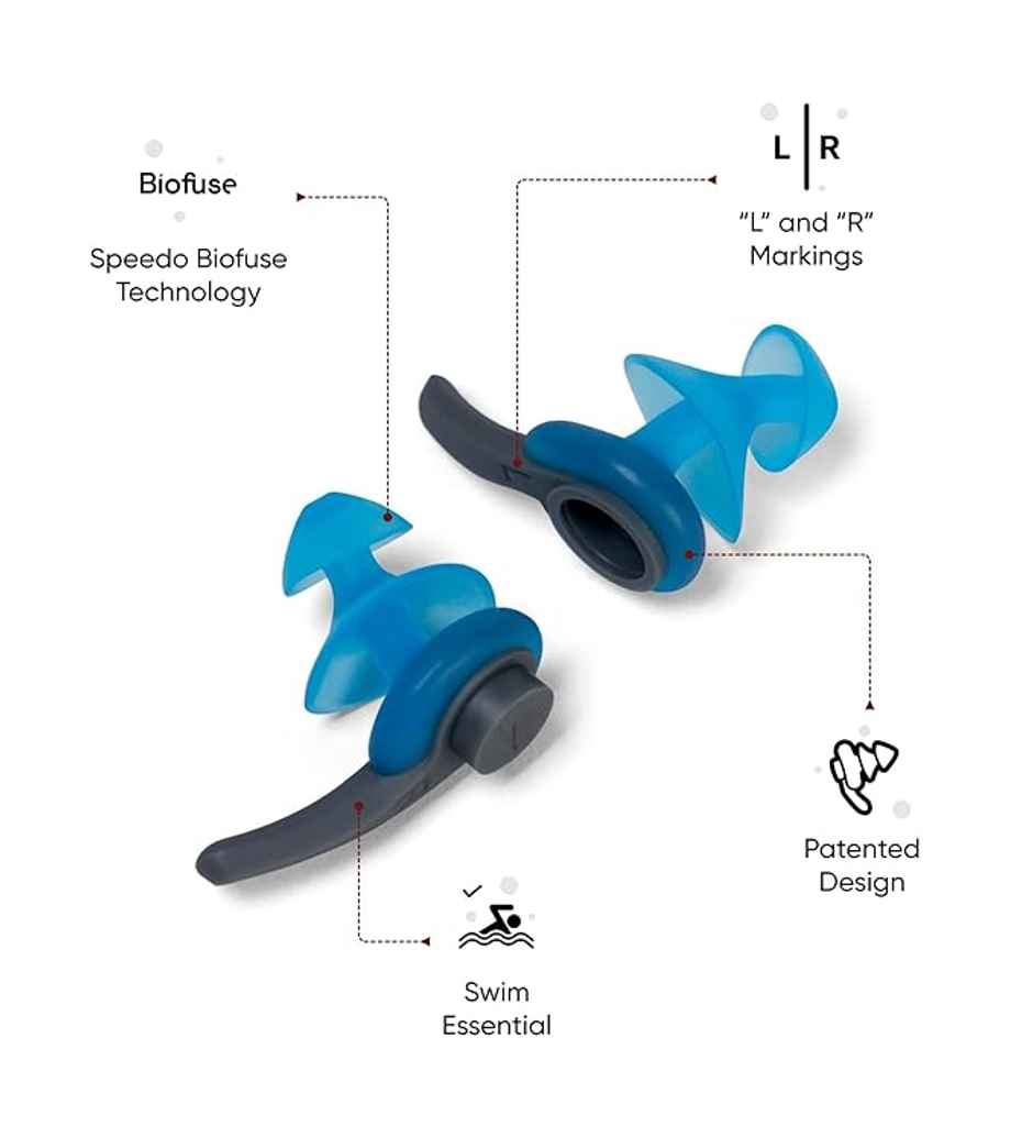 Speedo Unisex Adult Biofuse Secure Fit Ergonomic Design Ear Plug