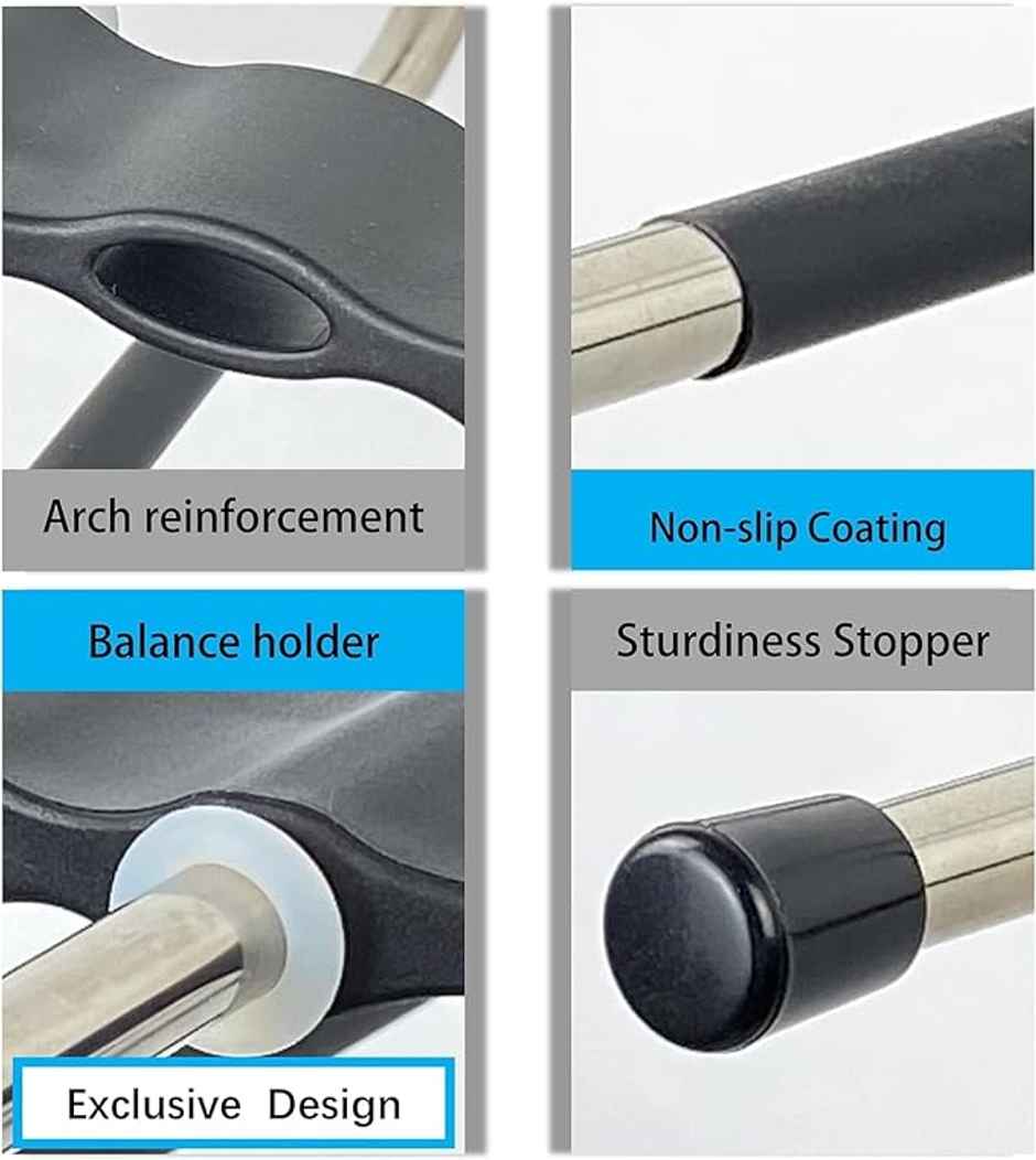 TEX-RO 5 in 1 Multilayer Stainless Steel Foldable Hanger for Clothes | Pack of 1